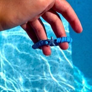 Sky blue starfish bracelet